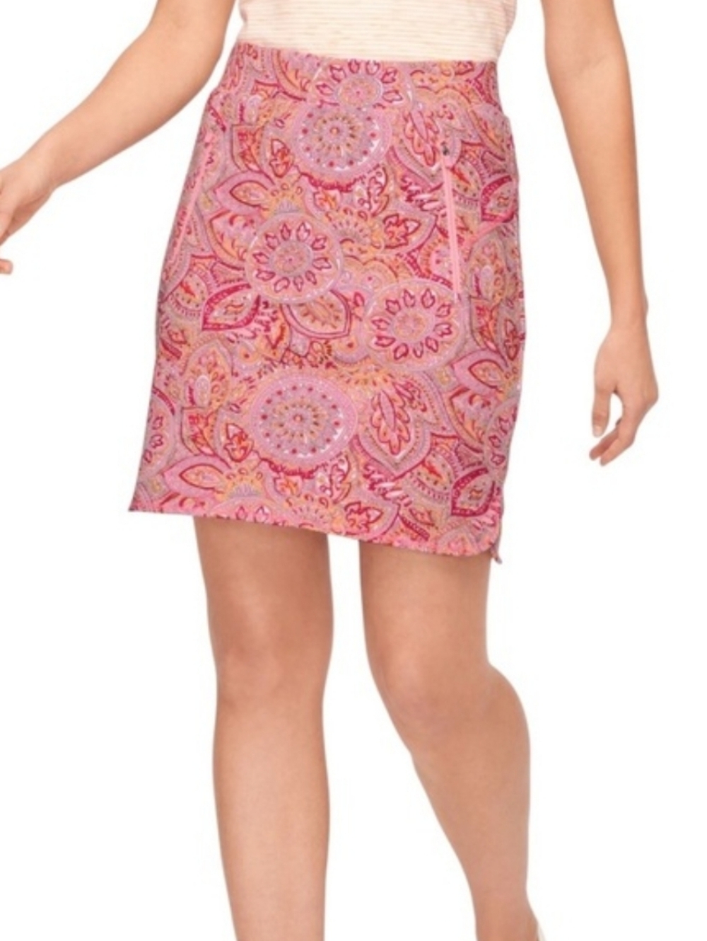 T By Talbots Colorful Paisley Skort